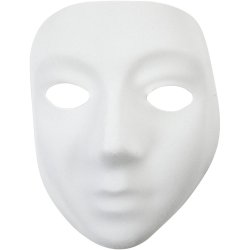 Helmaske, H: 17,5 cm, B: 14 cm, hvid, 12 stk./ 1 pk.