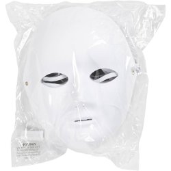 Helmaske, H: 22 cm, B: 17 cm, hvid, 10 stk./ 1 pk.