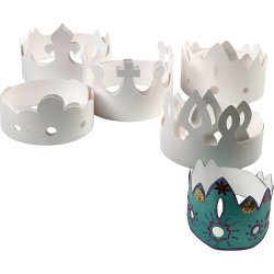Kroner, H: 10-16,5 cm, L: 60 cm, hvid, 50 stk./ 1 pk.