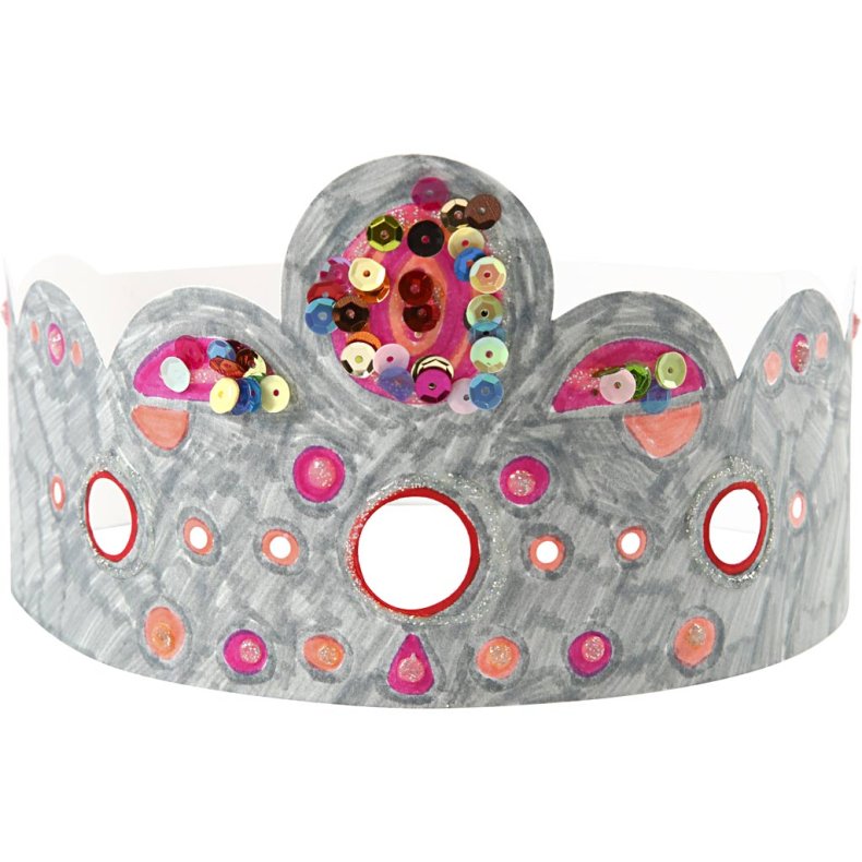 Kroner, H: 10-16,5 cm, L: 60 cm, hvid, 50 stk./ 1 pk.