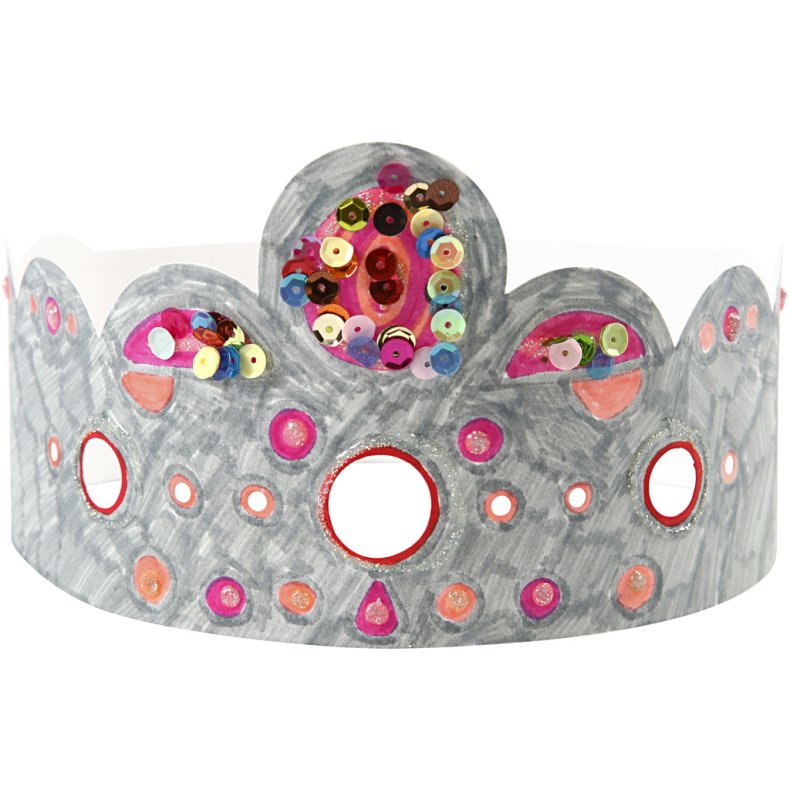 Kroner, H: 10-16,5 cm, L: 60 cm, 230 g, hvid, 50 stk./ 1 pk.