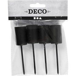 Lysholder, H: 9,5 cm, diam. 22,5 mm, 4 stk./ 1 pk.