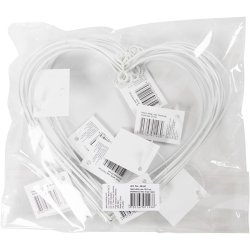 Hjerte, str. 13x13 cm, tykkelse 2,5 mm, hvid, 10 stk./ 1 pk.