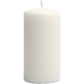 Bloklys, H: 100 mm, diam. 50 mm, hvid, 12 stk./ 1 pk.