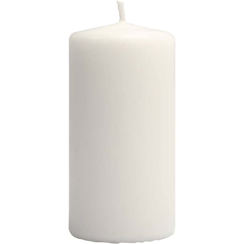 Bloklys, H: 100 mm, diam. 50 mm, hvid, 12 stk./ 1 pk.