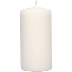 Bloklys, H: 100 mm, diam. 50 mm, hvid, 6 stk./ 1 pk.