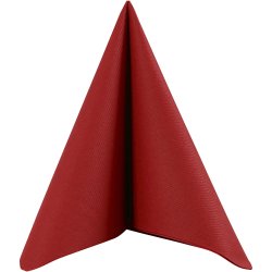 Servietter, str. 40x40 cm, 60 g, vinr&oslash;d, 20 stk./ 1 pk.