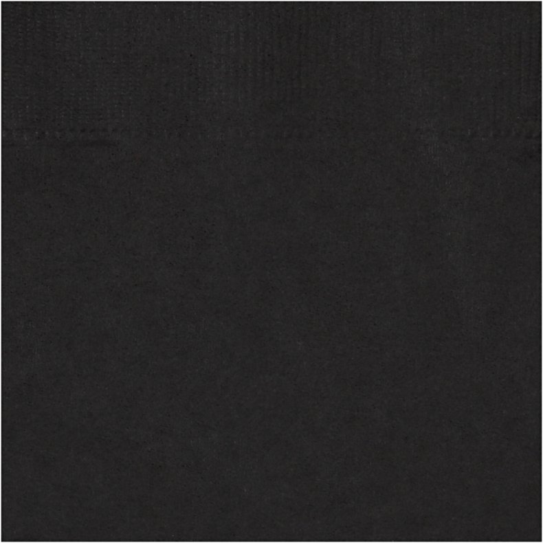 Servietter, str. 33x33 cm, sort, 20 stk./ 1 pk.