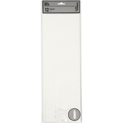 Kvast, str. 12x35 cm, 14 g, hvid, 12 stk./ 1 pk.