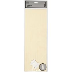 Kvast, str. 12x35 cm, 14 g, r&aring;hvid, 12 stk./ 1 pk.