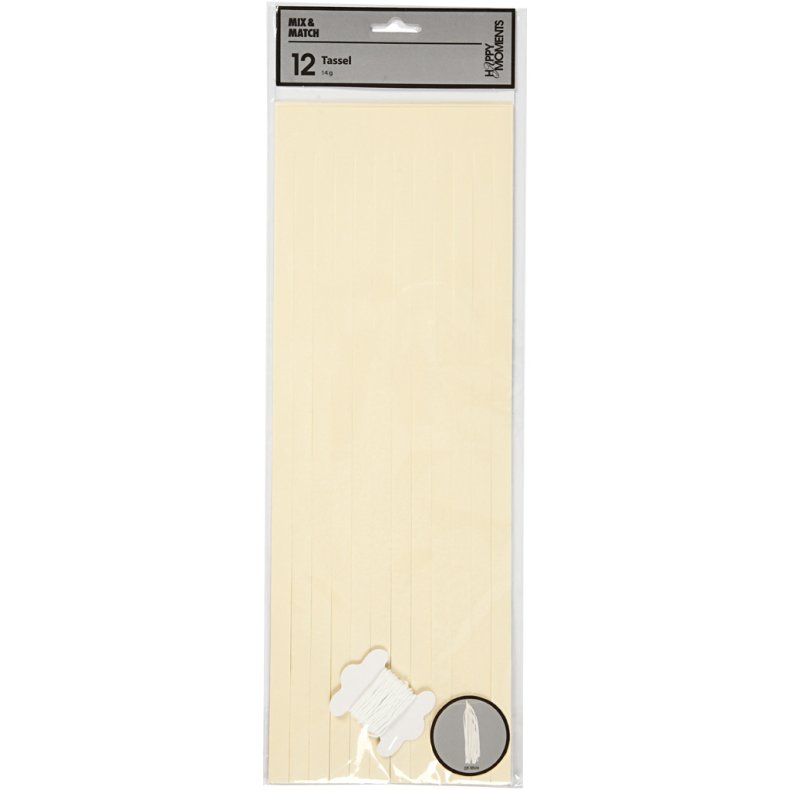 Kvast, str. 12x35 cm, 14 g, r&aring;hvid, 12 stk./ 1 pk.