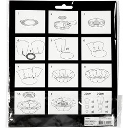 Papirblomster, diam. 15+25 cm, natur, 2 stk./ 1 pk.