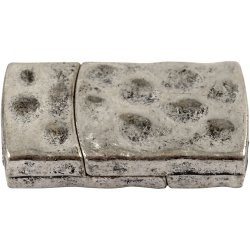 Magnetl&aring;s, str. 7x29 mm, hulstr. 3x10 mm, antik s&oslash;lv, 1 stk.