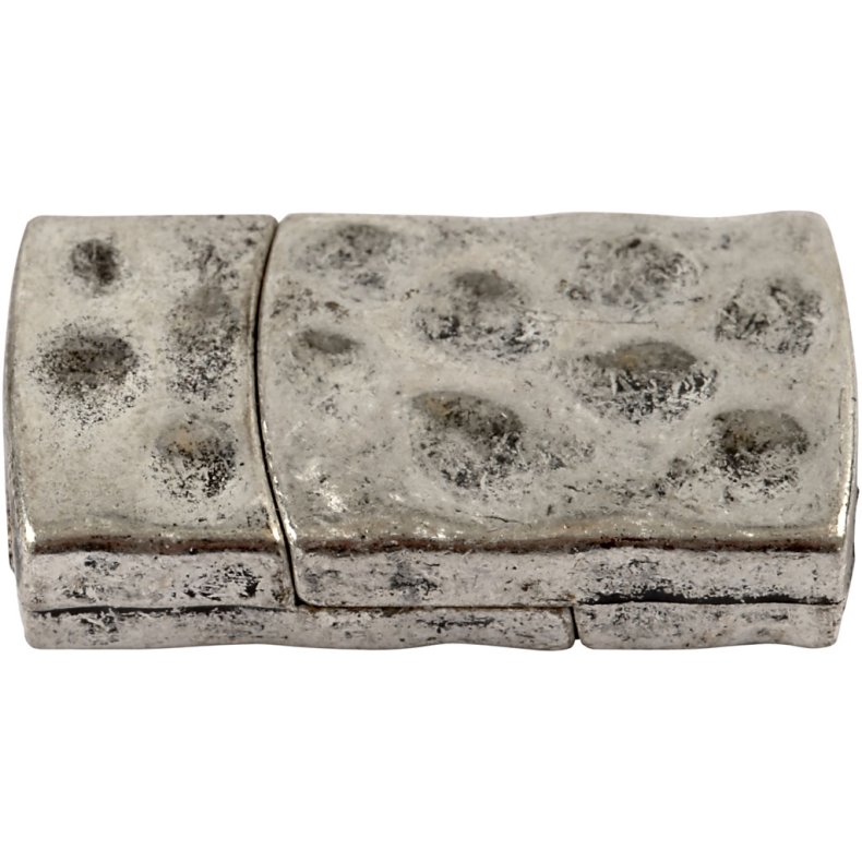 Magnetl&aring;s, str. 7x29 mm, hulstr. 3x10 mm, antik s&oslash;lv, 1 stk.