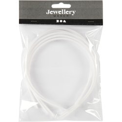 H&aring;rb&oslash;jle , B: 8 mm, hvid, 5 stk./ 1 pk.