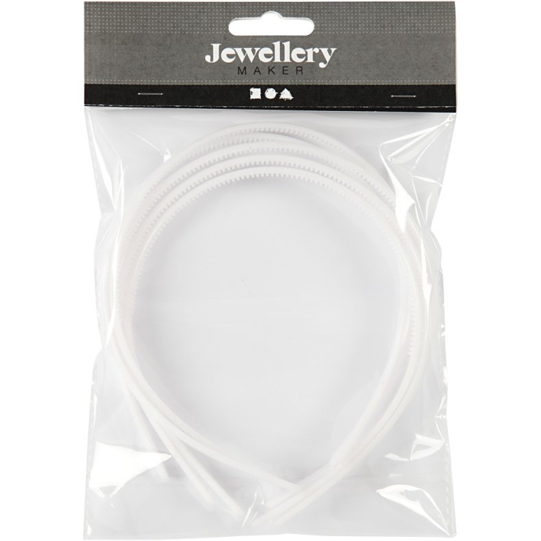 H&aring;rb&oslash;jle , B: 8 mm, hvid, 5 stk./ 1 pk.