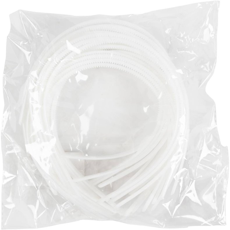 H&aring;rb&oslash;jle , B: 8 mm, hvid, 20 stk./ 1 pk.