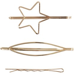 H&aring;rsp&aelig;nder, L: 70 mm, B: 32 mm, forgyldt, 3 stk./ 1 pk.