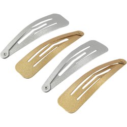 Kn&aelig;ksp&aelig;nde, L: 66 mm, B: 17 mm, guld, s&oslash;lv, 4 stk./ 1 pk.