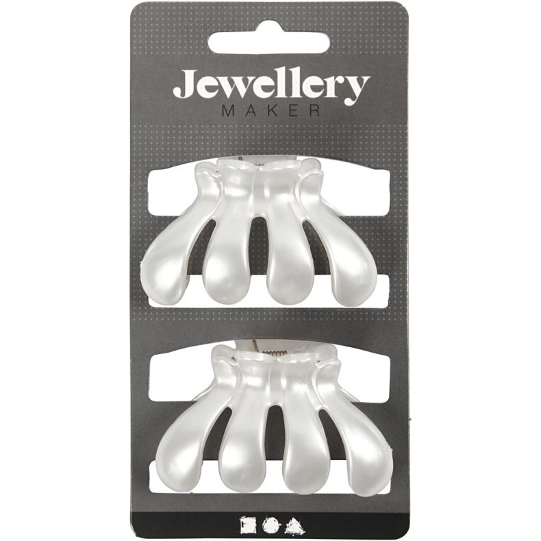 H&aring;rklo, L: 60 mm, B: 38 mm, perlemor, 2 stk./ 1 pk.