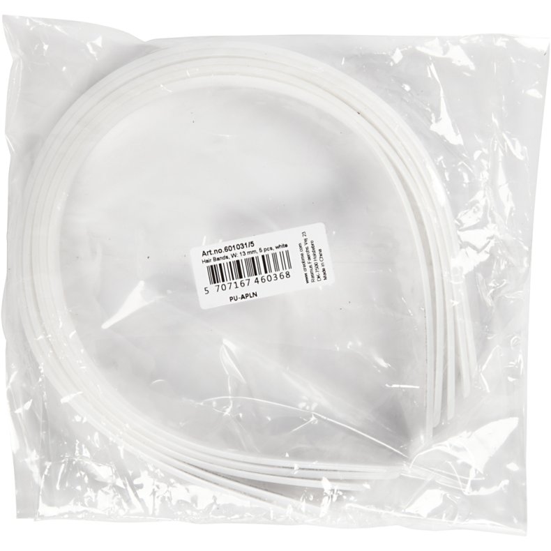 H&aring;rb&oslash;jle, B: 13 mm, hvid, 5 stk./ 1 pk.