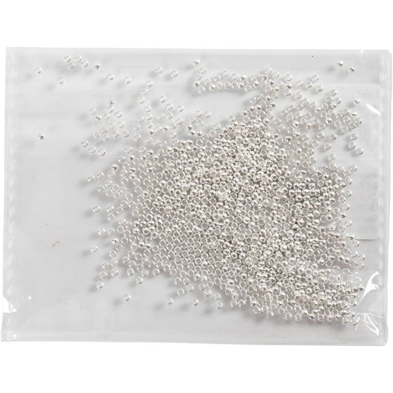 Wireklemmer, diam. 2 mm, s&oslash;lv, 1000 stk./ 1 pk.