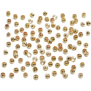 Wireklemmer, diam. 2 mm, guld, 100 stk./ 1 pk.