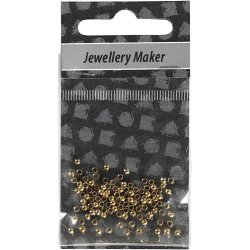 Wireklemmer, diam. 2 mm, guld, 100 stk./ 1 pk.