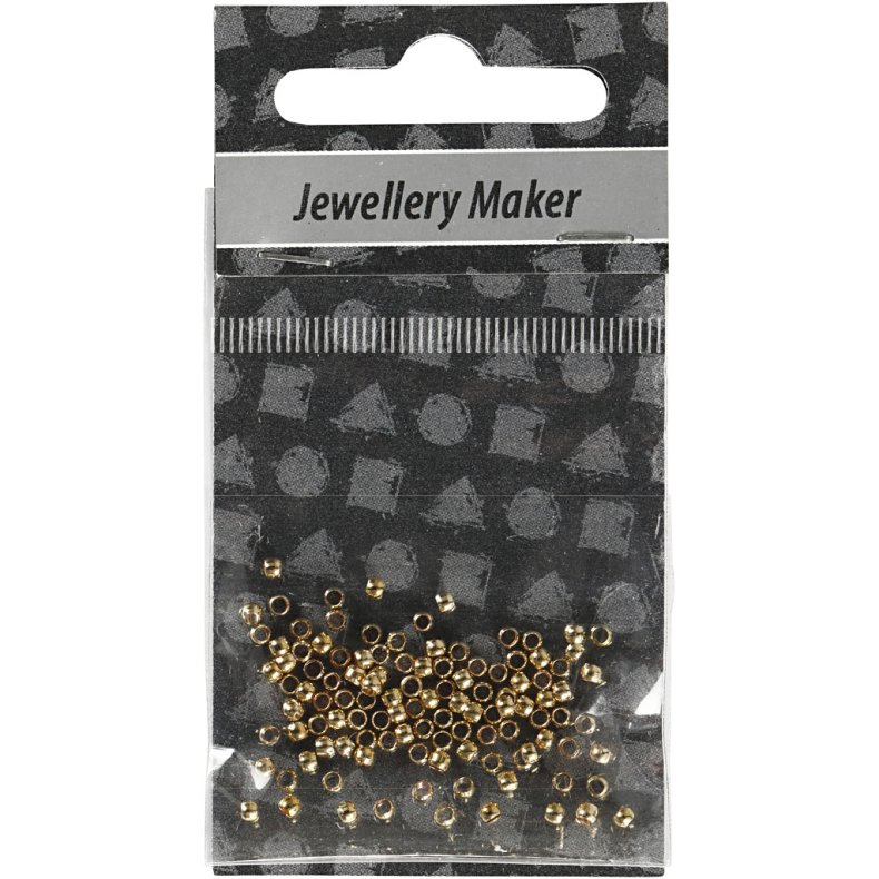 Wireklemmer, diam. 2 mm, guld, 100 stk./ 1 pk.