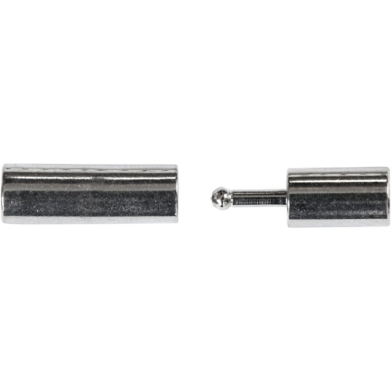 Magnetl&aring;s, str. 3x14 mm, hulstr. 2 mm, fors&oslash;lvet, 40stk./ 1 pk.