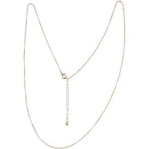 Kæde, L: 80 cm, diam. 1 mm, forgyldt, 1 stk.