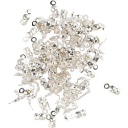 Knudeskjulere med &oslash;je, L: 8 mm, diam. 3 mm, fors&oslash;lvet, 100 stk./ 1 pk.