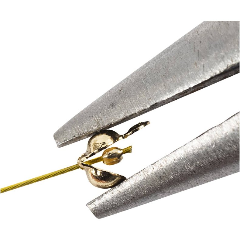 Knudeskjulere med &oslash;je, L: 8 mm, diam. 3 mm, forgyldt, 20 stk./ 1 pk.