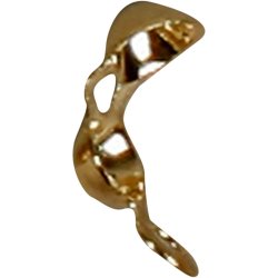 Knudeskjulere med &oslash;je, L: 8 mm, diam. 3 mm, forgyldt, 100 stk./ 1 pk.