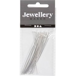 Kuglestilk, L: 60 mm, fors&oslash;lvet, 20 stk./ 1 pk.