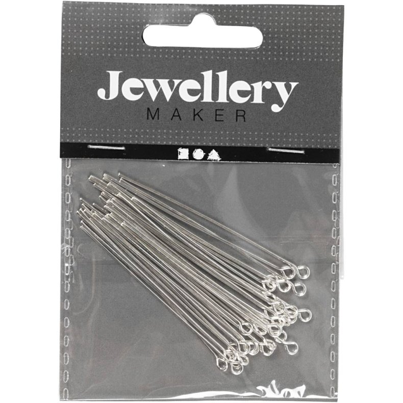 &Oslash;jestilk, L: 50 mm, fors&oslash;lvet, 30 stk./ 1 pk.