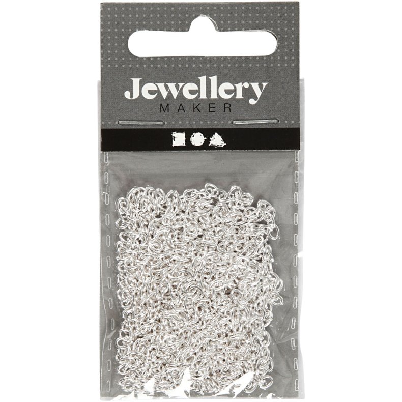 K&aelig;de, B: 2 mm, fors&oslash;lvet, 2 m/ 1 stk.