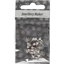 &Oslash;restikker, L: 13 mm, diam. 3,8 mm, hulstr. 0,8 mm, fors&oslash;lvet, 10 stk./ 1 pk.