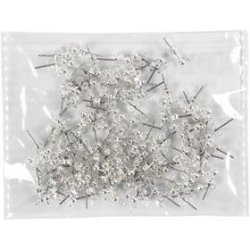 &Oslash;restikker, L: 13 mm, fors&oslash;lvet, 100 stk./ 1 pk.