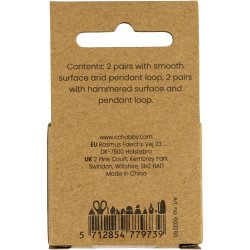 Creoler med &oslash;je, diam. 15 mm, tykkelse 3 mm, fors&oslash;lvet, 2x2 par/ 1 pk.