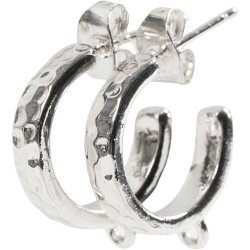 Creoler med &oslash;je, diam. 15 mm, tykkelse 3 mm, fors&oslash;lvet, 2x2 par/ 1 pk.