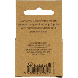 Creoler med &oslash;je, diam. 15 mm, tykkelse 3 mm, forgyldt, 2x2 par/ 1 pk.