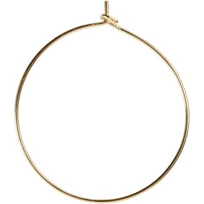 Creoler, diam. 30 mm, forgyldt, 6 stk./ 1 pk.