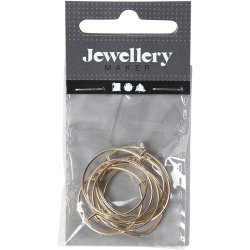 Creoler, diam. 20 mm, forgyldt, 8 stk./ 1 pk.