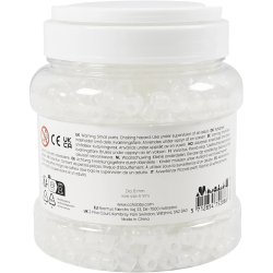 UV-perler , L: 6 mm, diam. 8 mm, hulstr. 4 mm, ca. 1800+ stk., ass. farver, 320 g, 700 ml/ 1 ds.