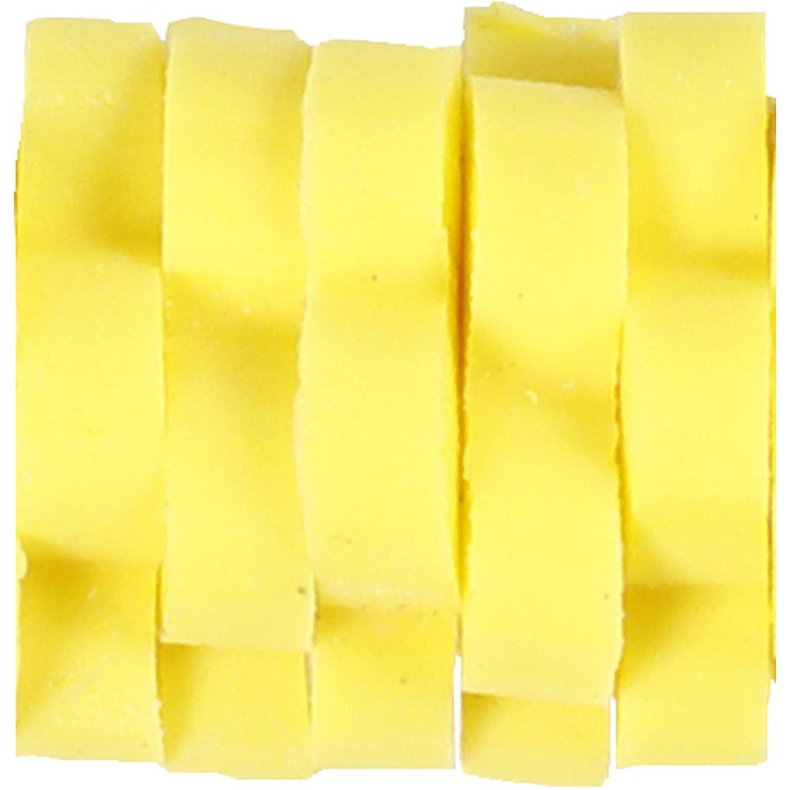 Lerperle, diam. 5-6 mm, hulstr. 2 mm, gul, 145 stk./ 1 pk.