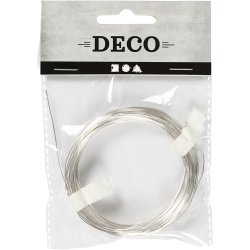 S&oslash;lvtr&aring;d, tykkelse 0,6 mm, fors&oslash;lvet, 10 m/ 1 rl.