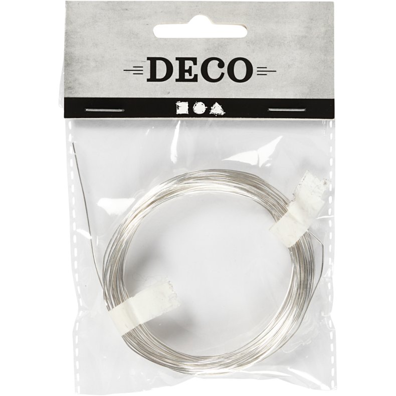 S&oslash;lvtr&aring;d, tykkelse 0,6 mm, fors&oslash;lvet, 10 m/ 1 rl.