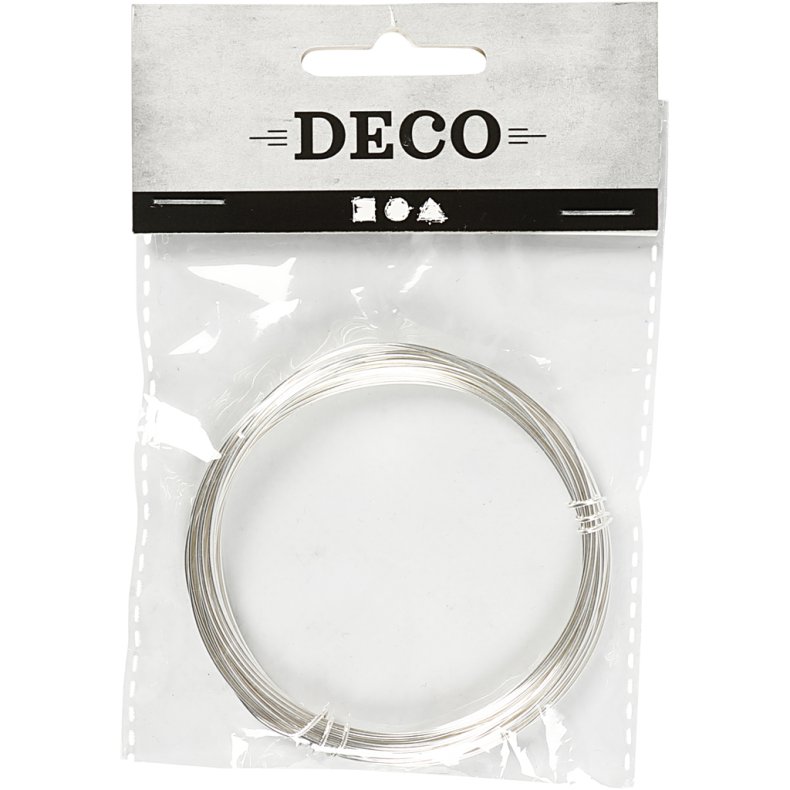 S&oslash;lvtr&aring;d, tykkelse 0,8 mm, fors&oslash;lvet, 6 m/ 1 rl.