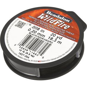 Smykketråd, tykkelse 0,2 mm, sort, 18.30 m/ 1 rl.